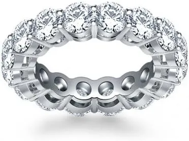 5.00 ct Ladies Round Cut Diamond Eternity Wedding Band in Platinum