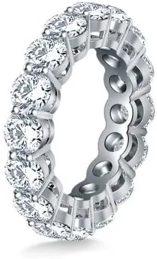 5.00 ct Ladies Round Cut Diamond Eternity Wedding Band in Platinum