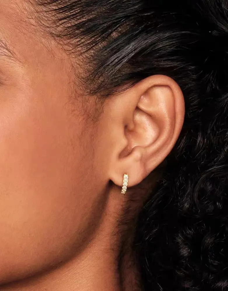 6 Pairs Gold Hoop Earrings for Women, 14K Gold Plated Chunky Earrings Set for Women, Girls Gift Huggie Hoop Earring Lightweight