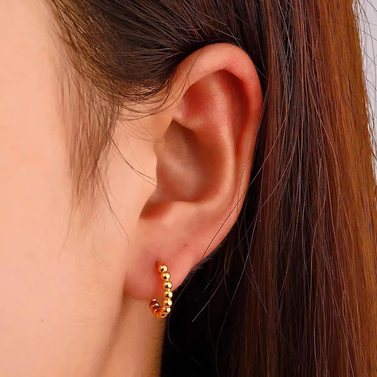 6 Pairs Gold Hoop Earrings for Women, 14K Gold Plated Chunky Earrings Set for Women, Girls Gift Huggie Hoop Earring Lightweight