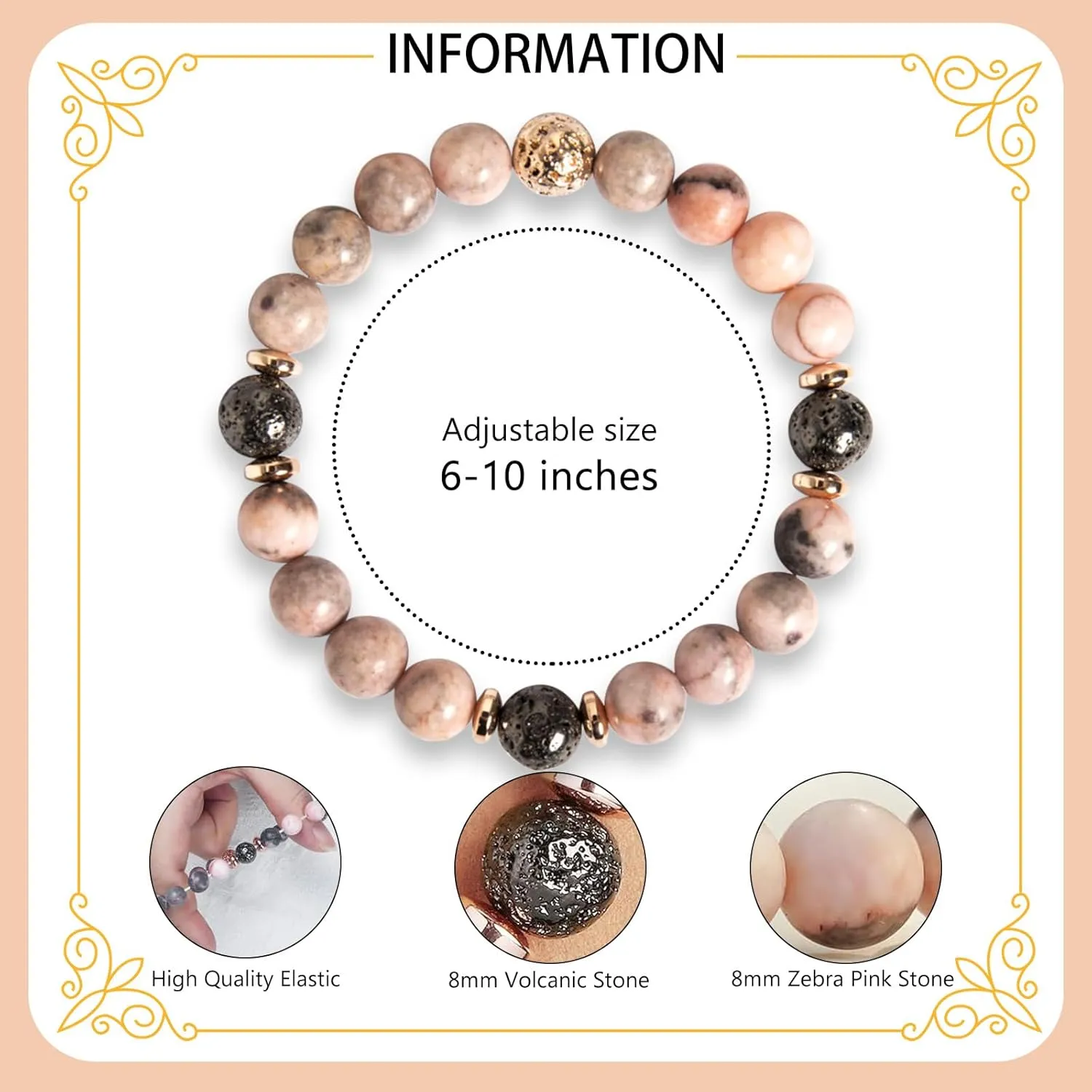 70th Birthday Gifts for Women Girls Natural Stones Bracelets for Wife Grandma Sister Friend(70th Birthday)