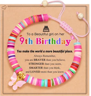 8-10 Year Old Birthday Beautiful Butterfly Bracelet Gifts for Daughter Granddaughter Niece