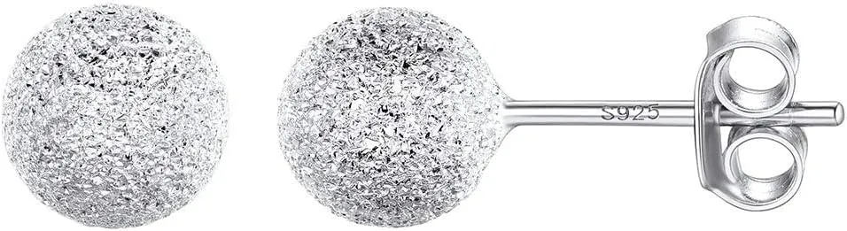 925 Sterling Silver Ball Stud Earrings Hypoallergenic for Sensitive Ears, 3mm/4mm/5mm/7mm, Post Earrings, Second Hole Earrings, Cartilage Earrings, Come with Box