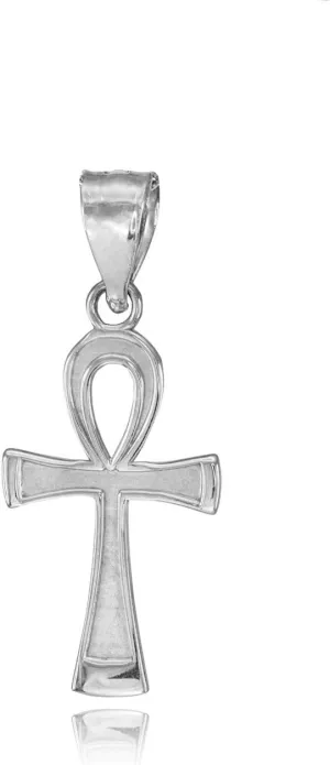 925 Sterling Silver Egyptian Ankh Cross Charm Pendant