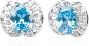 925 Sterling Silver Flower Stud Earrings for Women Trendy Shiny Cubic Zirconia Earrings Studs Gift