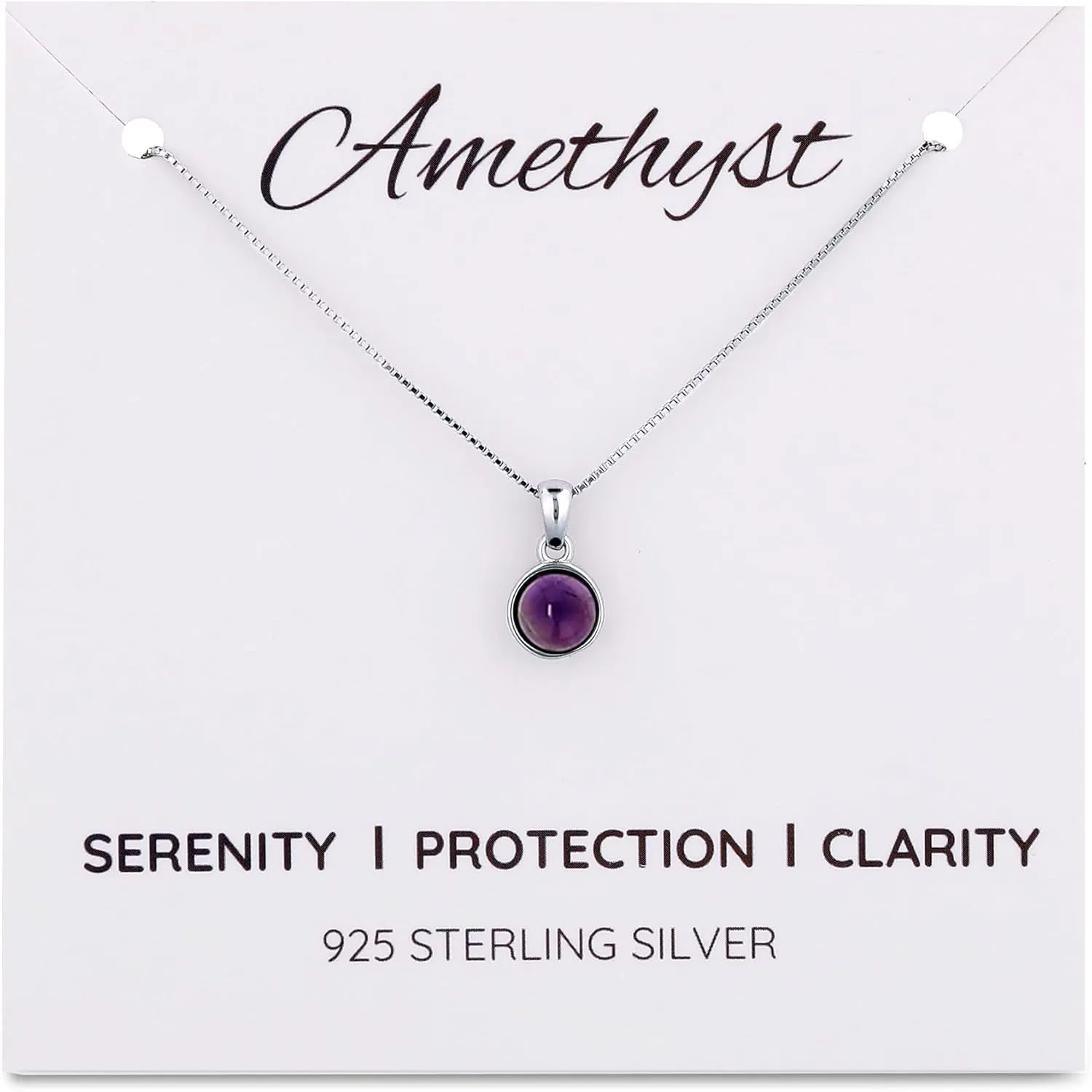 925 Sterling Silver Gemstone Necklace for Women, Crystal Necklaces for Women, Sterling Silver Necklace for Teens, Stone Necklace, Crystal Gifts for Women, Crystal Gifts. 1-year warranty.