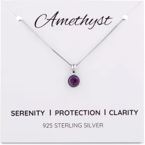 925 Sterling Silver Gemstone Necklace for Women, Crystal Necklaces for Women, Sterling Silver Necklace for Teens, Stone Necklace, Crystal Gifts for Women, Crystal Gifts. 1-year warranty.