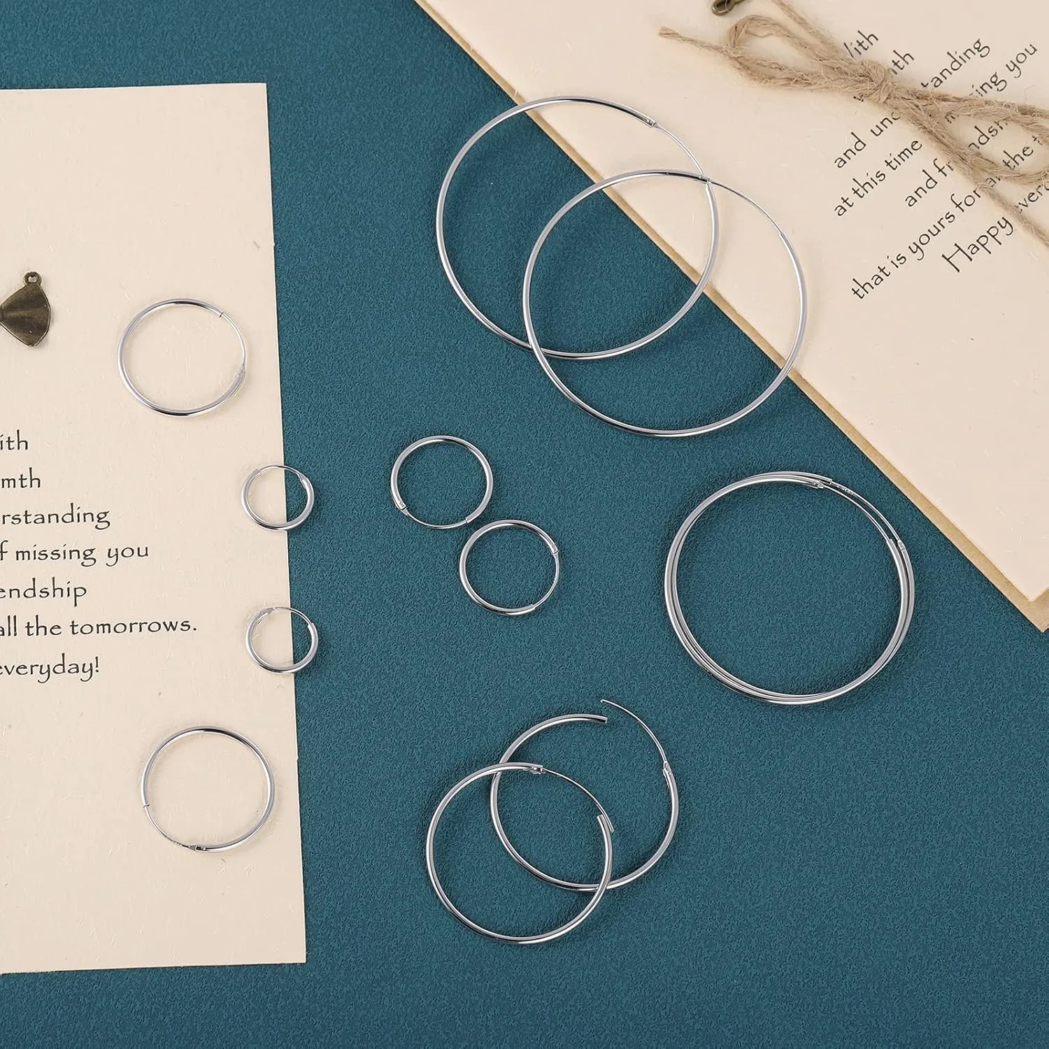 925 Sterling Silver Hoop Earrings for Women Big Minimalist Lightweight Endless Thin Hoop Earrings for Women Hypoallergenic