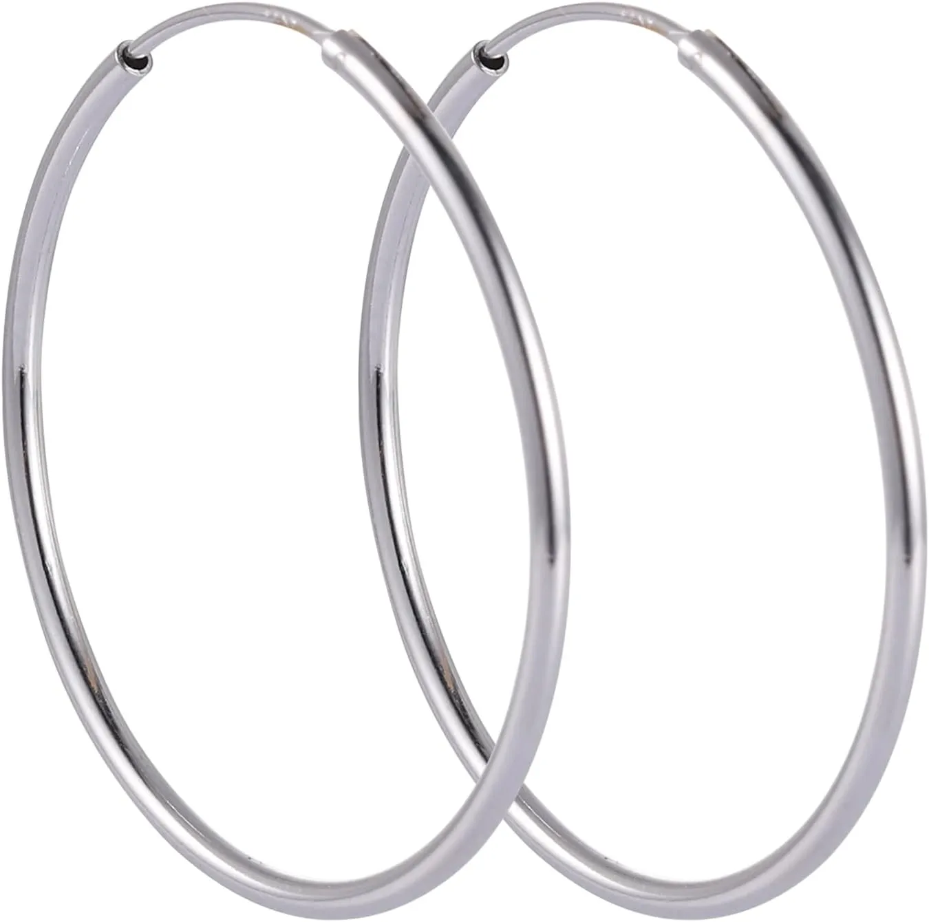 925 Sterling Silver Hoop Earrings for Women Big Minimalist Lightweight Endless Thin Hoop Earrings for Women Hypoallergenic