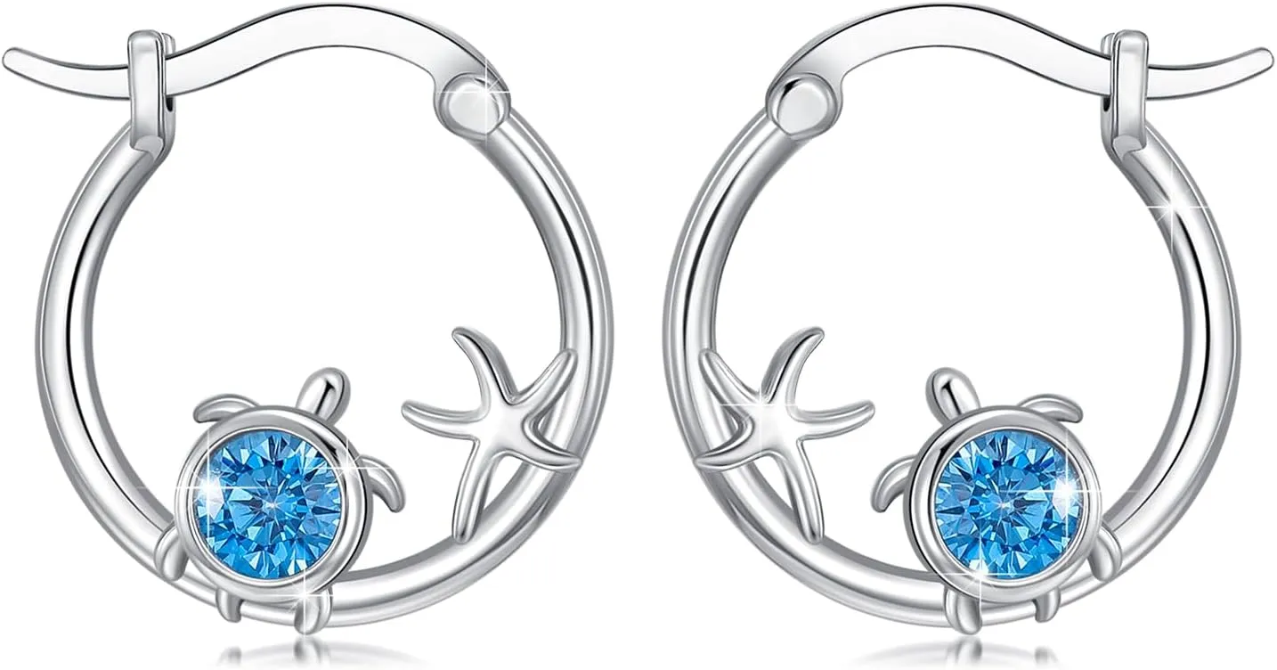 925 Sterling Silver Hoop Earrings for Women,SILIKEPA Hypoallergenic Bunny Fox Elephant Panda Koala Dog Paw Print Dinosaur Animal Huggie Hoop Earring