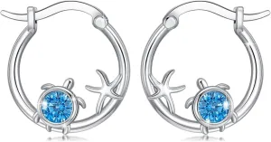 925 Sterling Silver Hoop Earrings for Women,SILIKEPA Hypoallergenic Bunny Fox Elephant Panda Koala Dog Paw Print Dinosaur Animal Huggie Hoop Earring