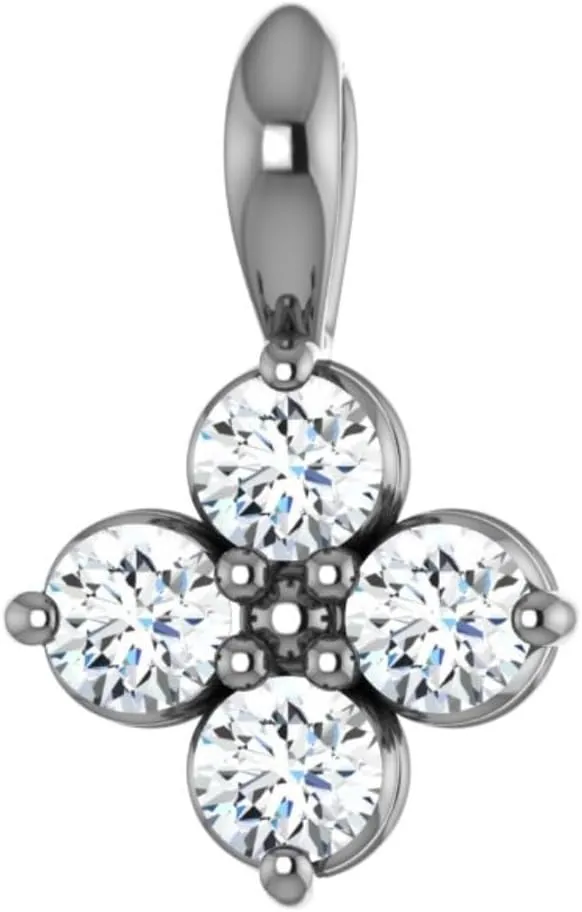 925 Sterling Silver Imitation White Sapphire Pendant