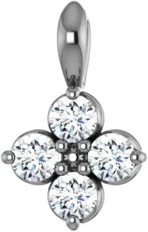 925 Sterling Silver Imitation White Sapphire Pendant