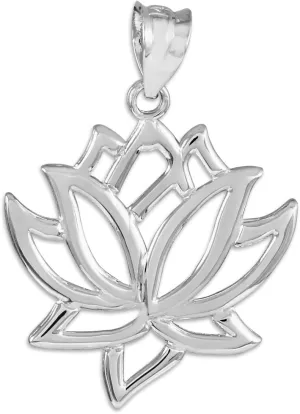 925 Sterling Silver Lotus Flower Pendant