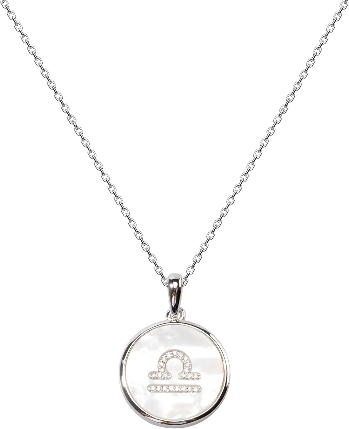 925 Sterling Silver Round Necklace with Twelve Constellations for Women