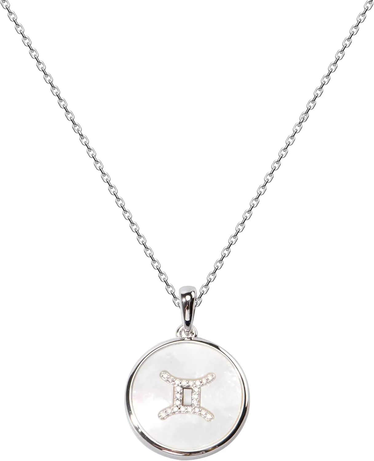 925 Sterling Silver Round Necklace with Twelve Constellations for Women