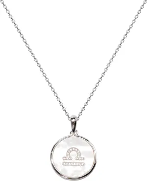 925 Sterling Silver Round Necklace with Twelve Constellations for Women