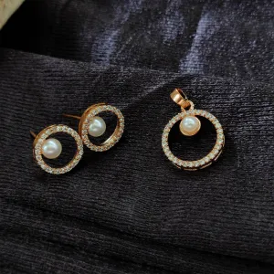 Aamrapali Rose Gold Plated AD Chain Pendant Set