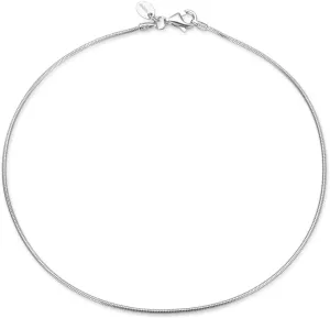 Adabele Solid Sterling Silver 18K White Gold Anklet 1mm Round Thin Dainty Snake Chain 9 10 11 Inch Hypoallergenic Nickel Free Tarnish Resistant Women Jewelry