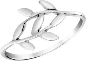 AeraVida Beautiful Olive Branch .925 Sterling Silver Wrap Around Ring