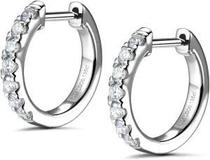 Agvana Circle of Light 0.13-0.27 Ct. Tw. Lab-Grown Diamond Hoop Earrings in Sterling Silver (D-E Color, VS Clarity) Fine Jewelry for Women Anniversary Birthday Gifts for Her, Size 8-12MM