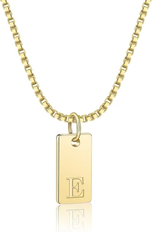 AILUOR Initial Necklaces for Women, 14K Gold Plated Letter Name Pendant Necklace Dainty Gold Necklace for Women Personalized Initial A-Z Tag Choker Necklace for Women Trendy Gold Jewelry Gifts for Women