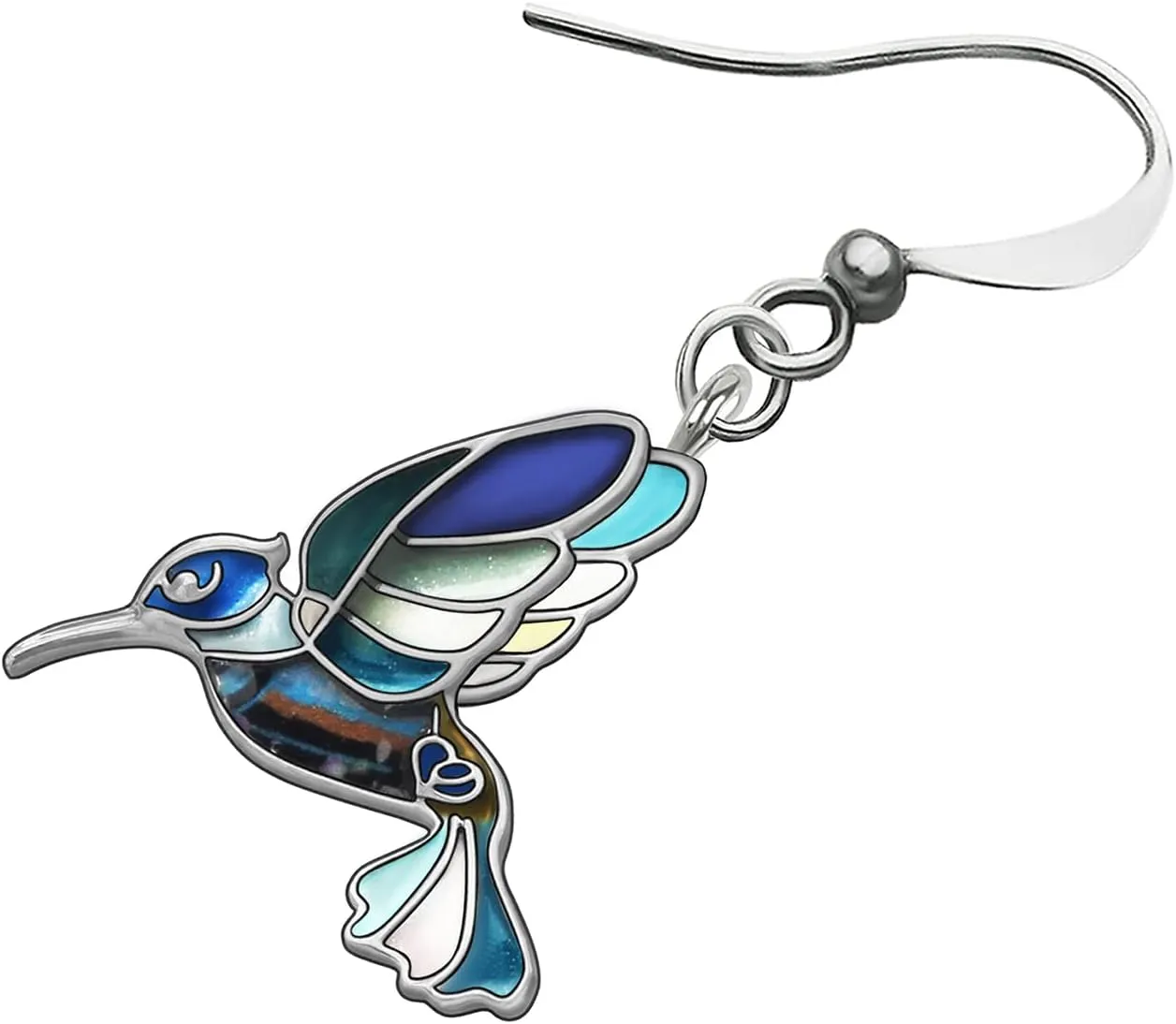 Alloy Cute Hummingbird Earrings Enamel Bird Charms Summer Jewelry for Women Fashion Hummingbird Gifts