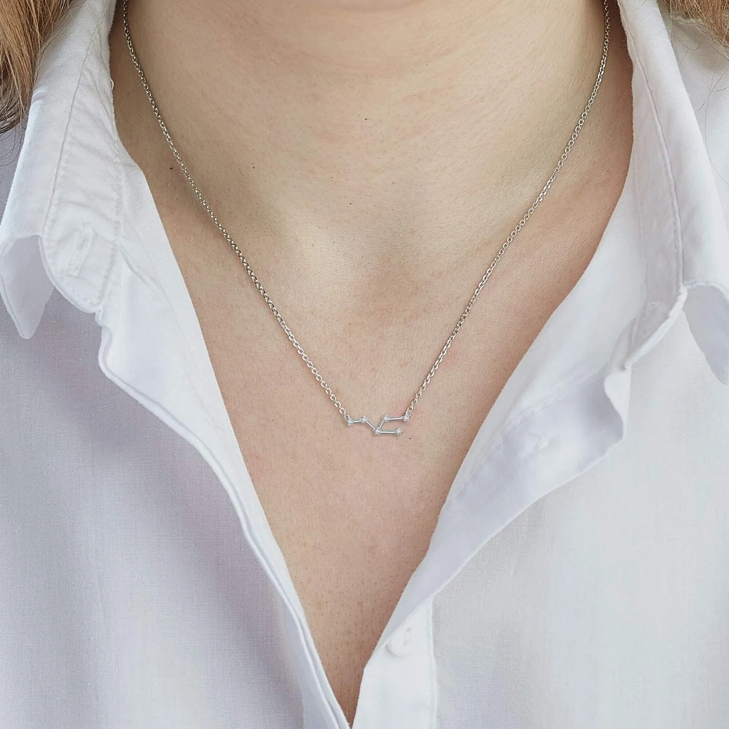 ALoveSoul 925 Sterling Silver Constellation Horoscope Zodiac Necklace, Birthday Gifts for Women