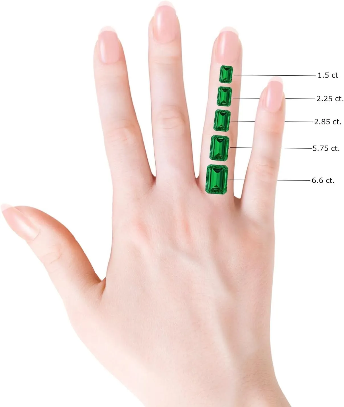 Angara East-West Emerald-Cut Lab Grown Emerald Solitaire Pendant in 14K Solid Gold/Platinum | May Birthstone, Birthday, Engagement, Anniversary, Wedding Jewelry Gift for Women