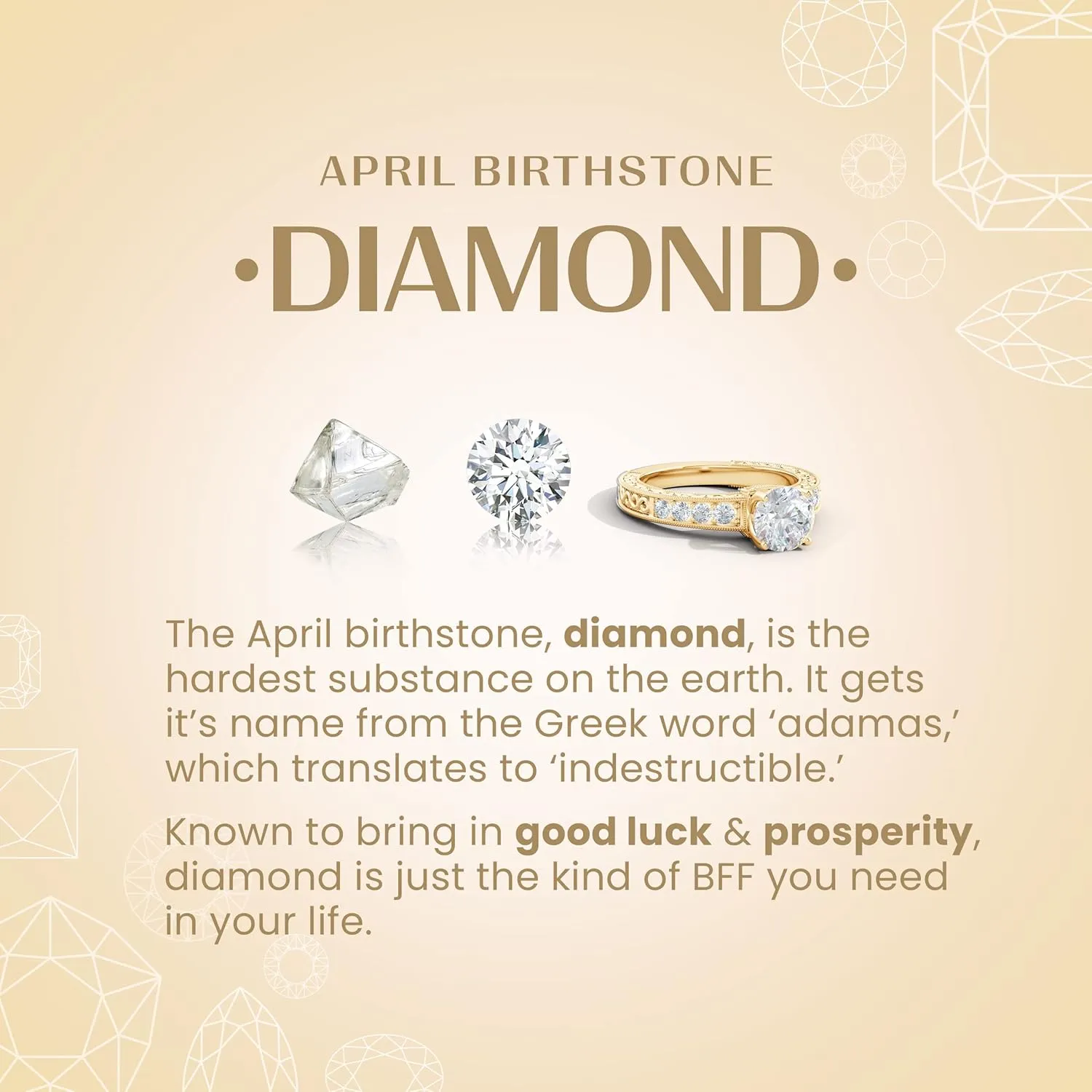 Angara Lab Grown Round Diamond Bezel-Set Two-Layer Cobblestone Ring in Silver / 14K Solid Gold/Platinum | April Birthstone, Birthday, Engagement, Anniversary, Wedding Jewelry Gift for Women