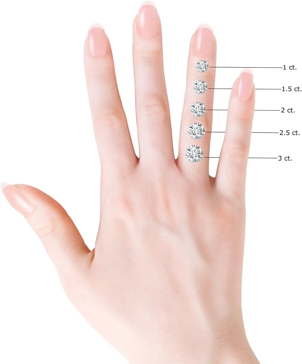 Angara Lab Grown Round Diamond Side Stone Engagement Ring with Diamonds in Silver / 14K Solid Gold/Platinum | April Birthstone, Birthday, Anniversary, Wedding Jewelry Gift for Women