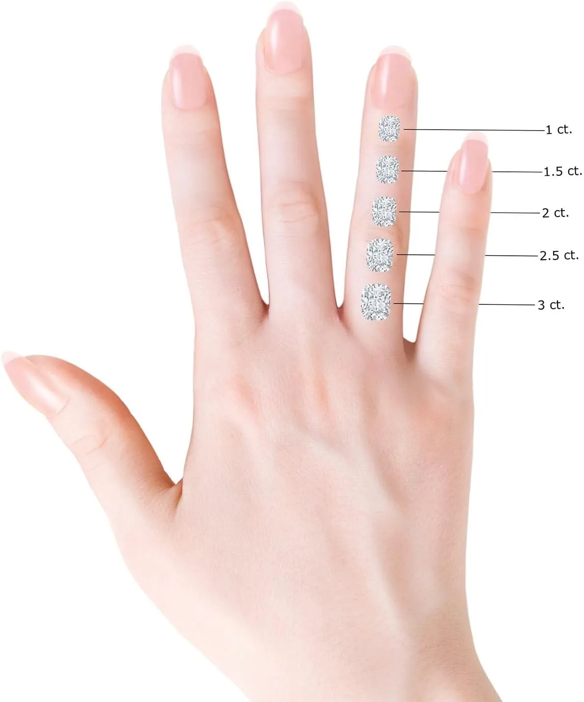 Angara Lab Grown Vintage Style Cushion Rectangular Diamond Bypass Shank Engagement Ring in 14K Solid Gold/Platinum | April Birthstone, Birthday, Anniversary, Wedding Jewelry Gift for Women