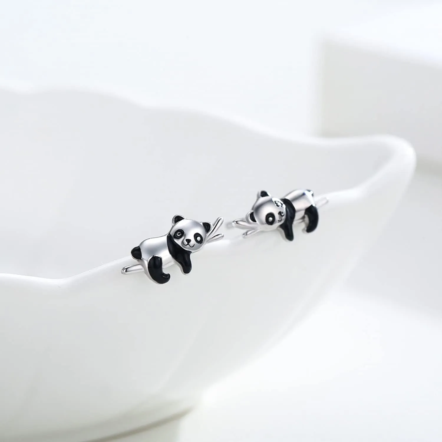 Animal Earrings 925 Sterling Silver Cute Panda/Koala/Sloth Stud Earrings Animal Jewelry Gift for Women Girls Hypoallergenic Earrings for Sensitive Ears