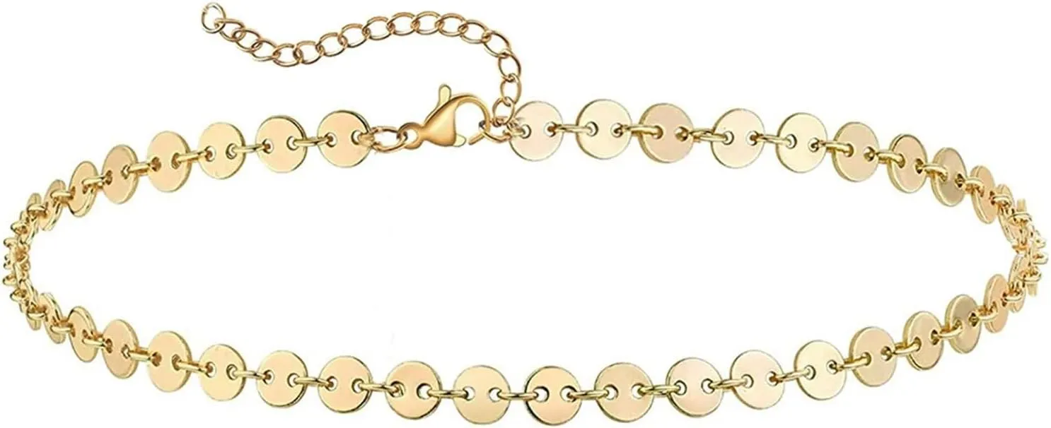Ankle Bracelets for Women Heart, Boho Anklets Stainless Steel Double Layer Chain Silver/Gold Foot Jewelry Beach Summer