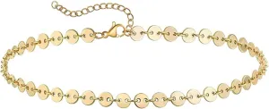 Ankle Bracelets for Women Heart, Boho Anklets Stainless Steel Double Layer Chain Silver/Gold Foot Jewelry Beach Summer