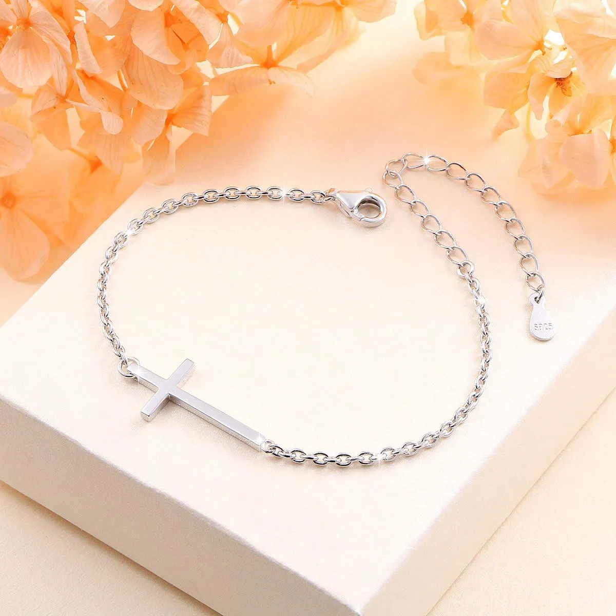 Anklet for Women S925 Sterling Silver Adjustable Foot Evil Eye Starfish Heart Bead Butterfly Celtic Knot Cross Multilayer Layered Ankle Bracelet Jewelry
