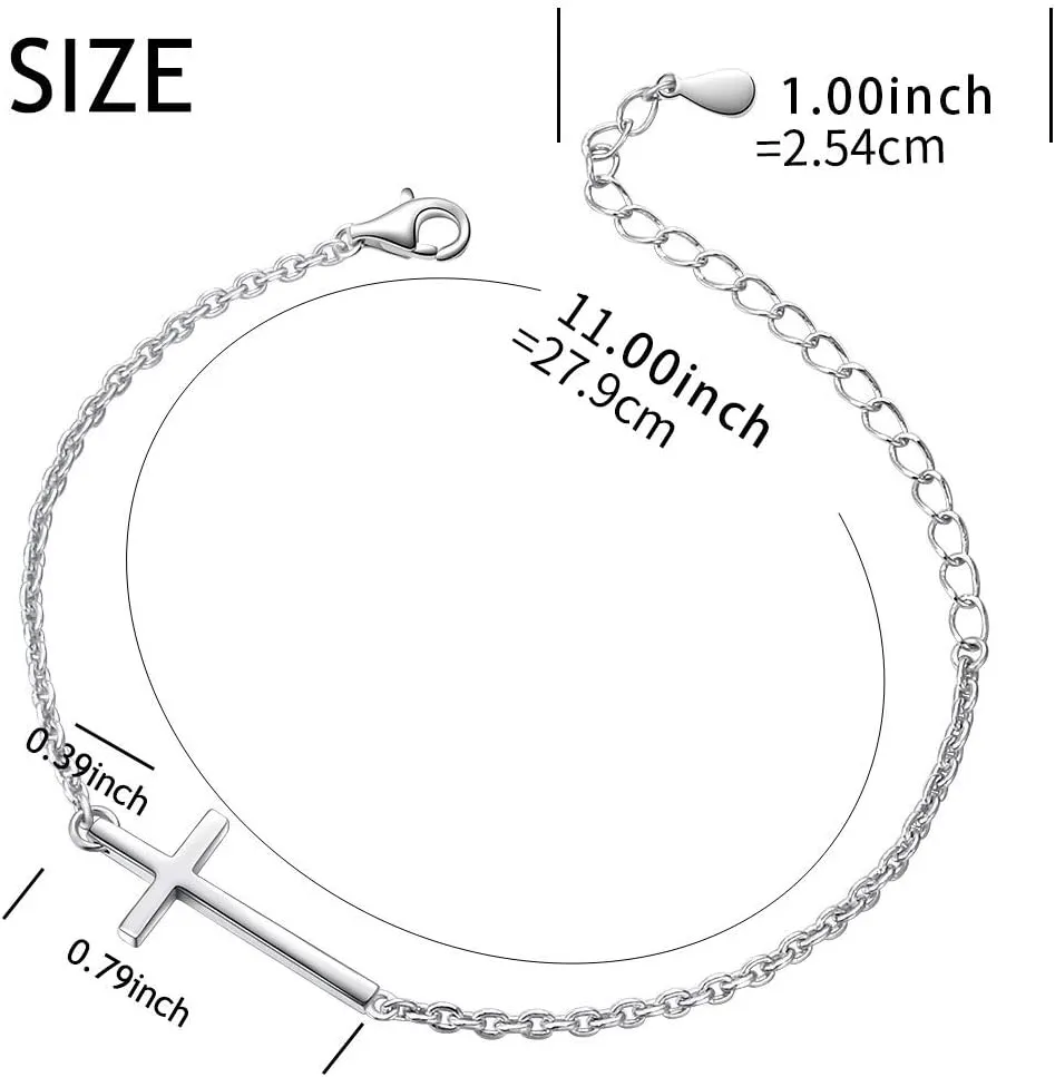 Anklet for Women S925 Sterling Silver Adjustable Foot Evil Eye Starfish Heart Bead Butterfly Celtic Knot Cross Multilayer Layered Ankle Bracelet Jewelry