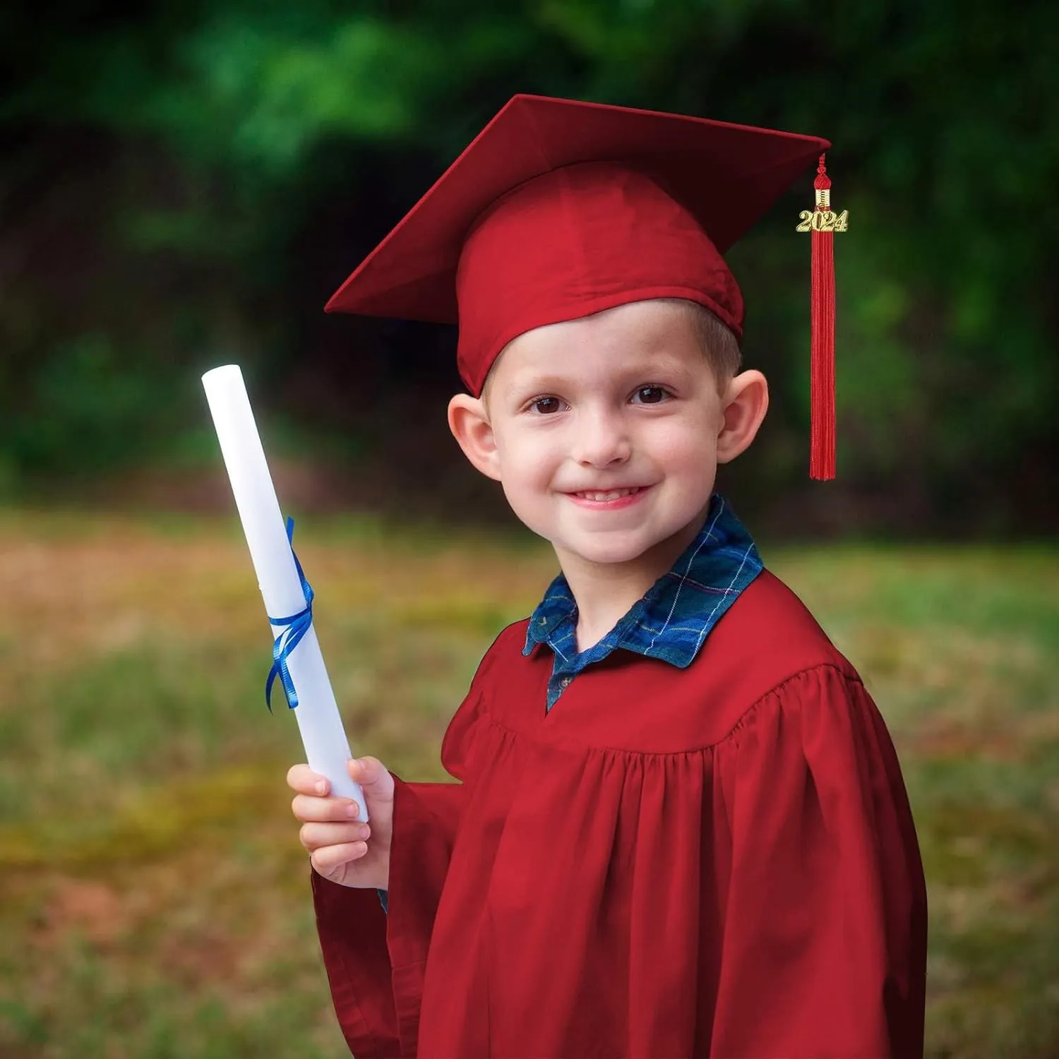 appy raduates Party Kindergarten Preschool Graduation Gown Cap Set with 2025 Tassel Stole Rings for Toddler Kids