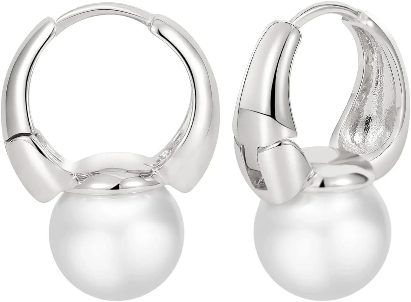 ASCOMY Pearl Earrings for Women 14K Gold/Silver Plated Elegant Dangle Stud Pearl Earrings Handpicked Pearls Dainty Pearl Jewelry Gifts for Women