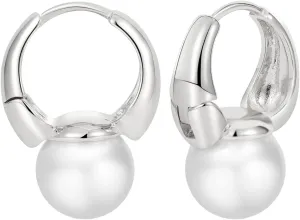 ASCOMY Pearl Earrings for Women 14K Gold/Silver Plated Elegant Dangle Stud Pearl Earrings Handpicked Pearls Dainty Pearl Jewelry Gifts for Women