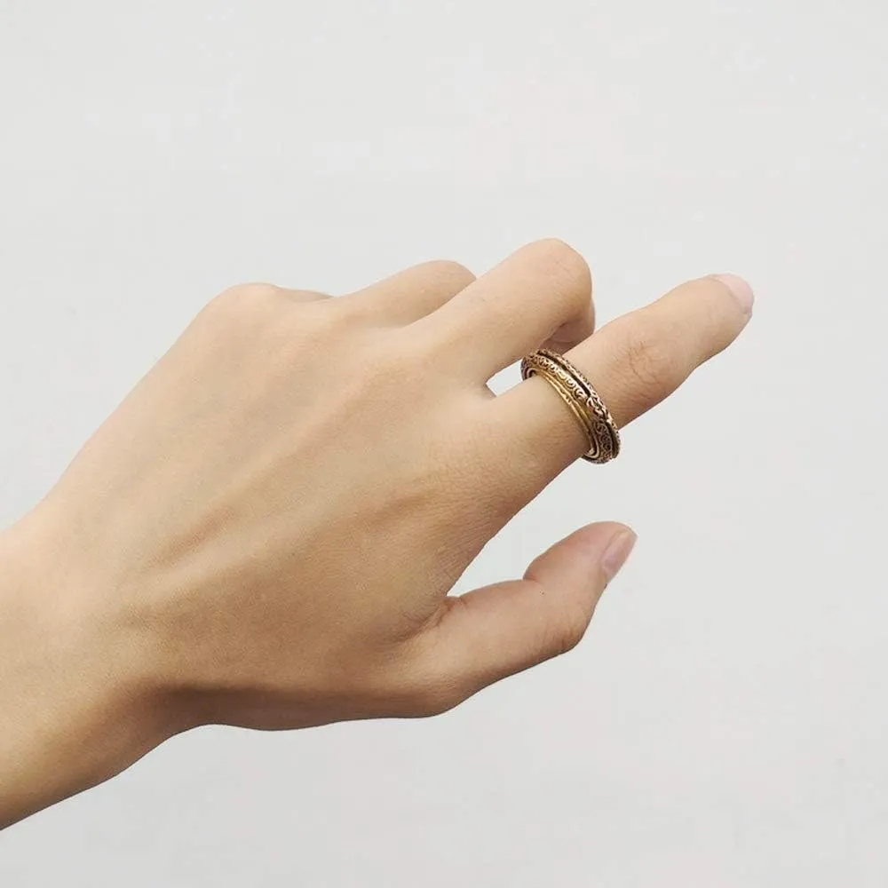 Astronomical Sphere Ring Folding Ball for Men Women Gold Vintage Unique Gothic Ring That Unfolds Into an Astronomical Sphere Necklace Pendant Jewelry