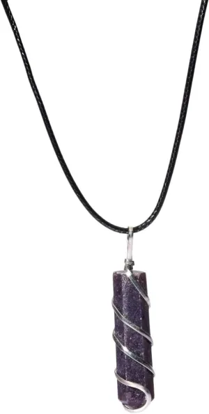 AYANA Lepidolite Crystal Necklace - Handmade Necklaces, Ethically Sourced Crystals and Healing Stones - September Birthstone, Genuine Healing Crystals - Crystal Necklaces for Women Trendy