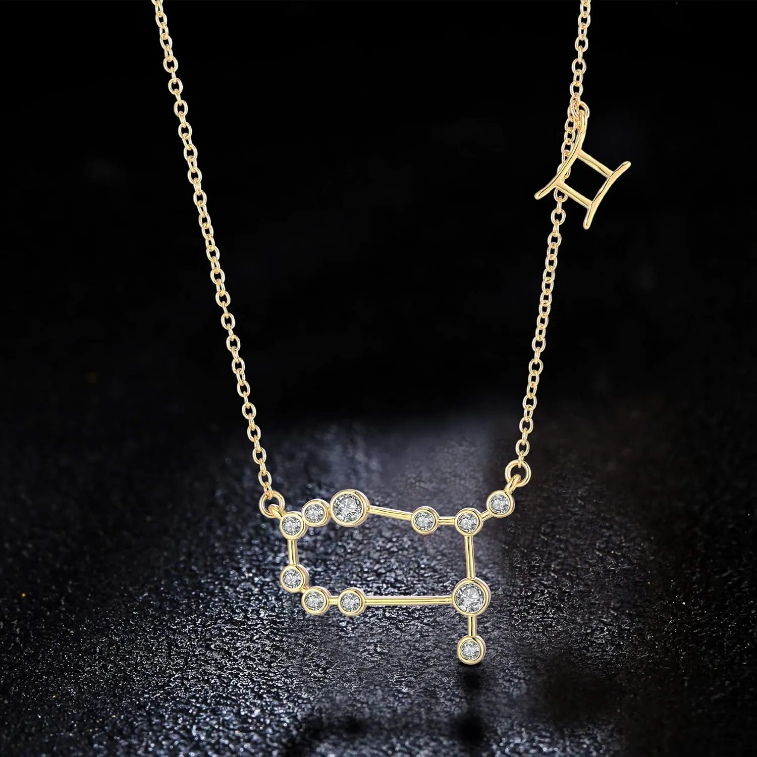 Barzel 18K Gold Plated Astrology Zodiac Constellation Horoscope Necklace
