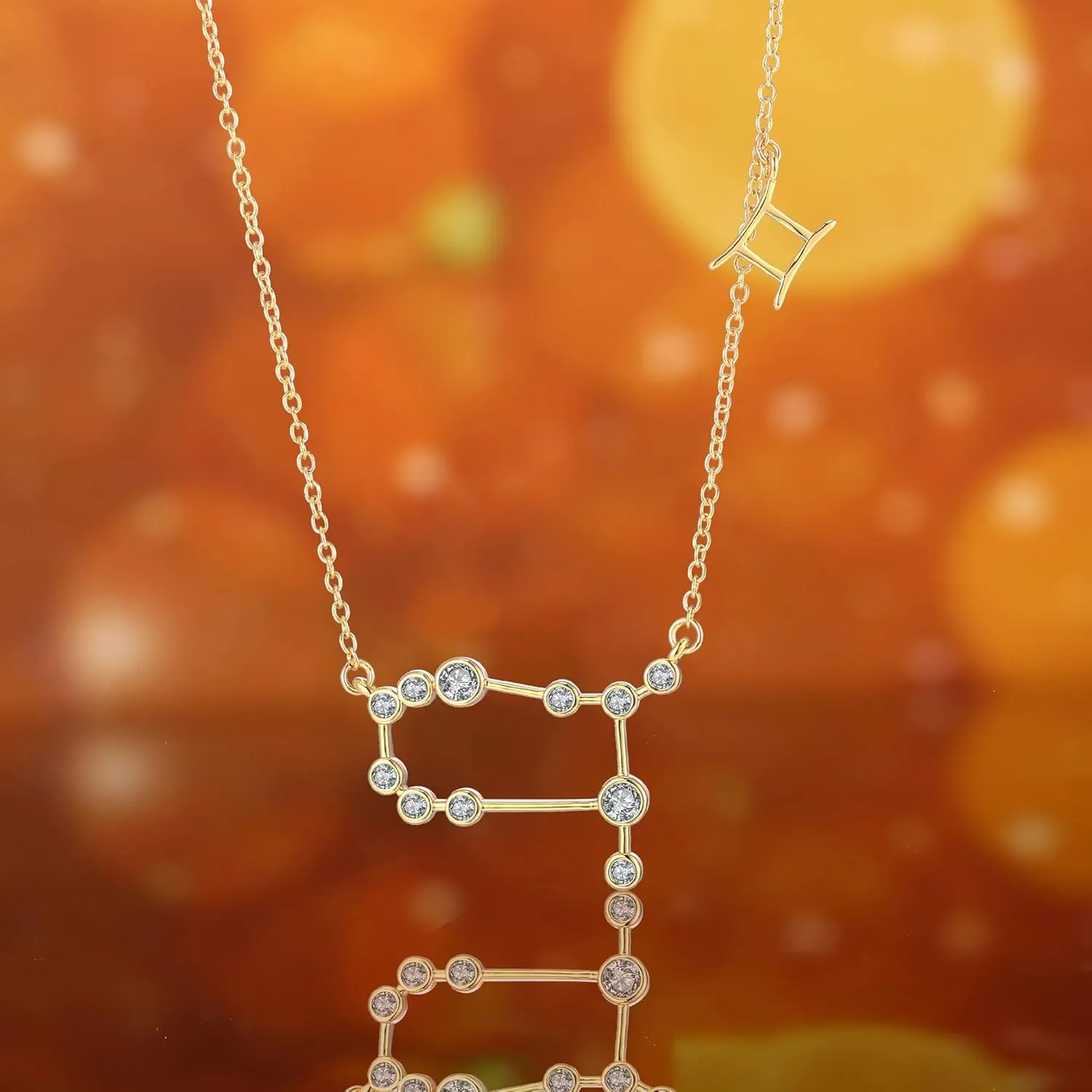 Barzel 18K Gold Plated Astrology Zodiac Constellation Horoscope Necklace