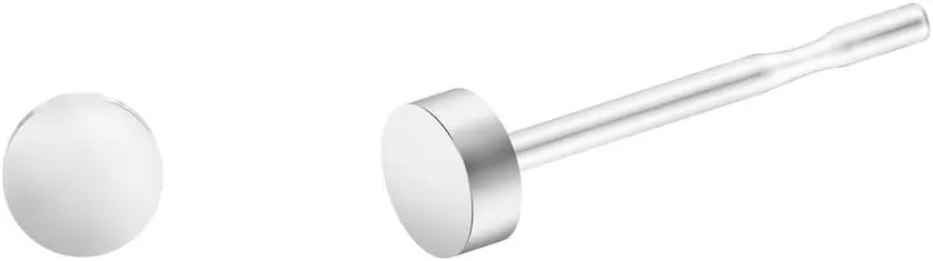 BEADNOVA Stud Earrings Flat Circle Piercing Dot Earrings Stainless Disc Post Earrings for Women (2-10mm, Silver, 1-3 pairs)