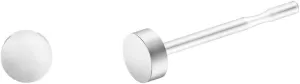 BEADNOVA Stud Earrings Flat Circle Piercing Dot Earrings Stainless Disc Post Earrings for Women (2-10mm, Silver, 1-3 pairs)