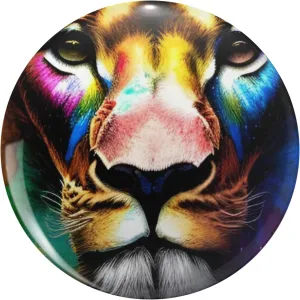 Beautiful African Lion Multicolor Faceshot Print Lapel Pin Cute Brooch Pins Badges