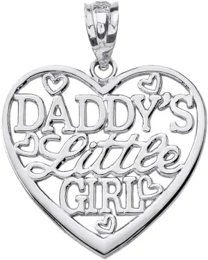 Beautiful 'Daddy's Little Girl' Heart Shaped Necklace Pendant