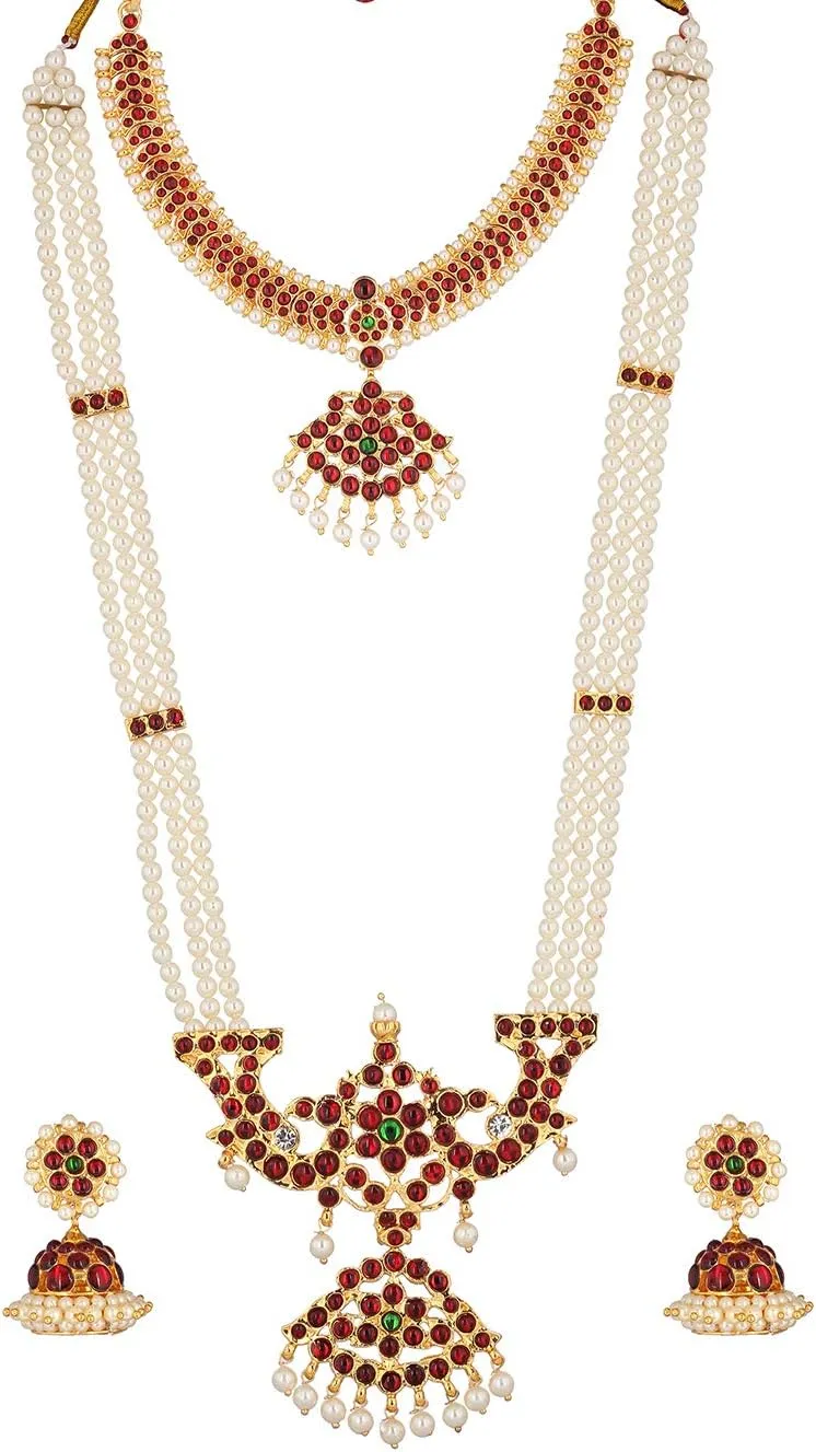 Beautiful Designer Moti Haram with Necklace set