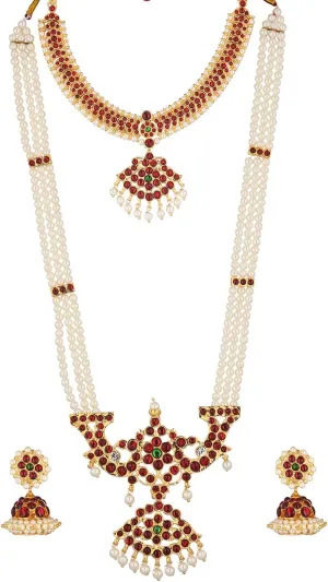 Beautiful Designer Moti Haram with Necklace set